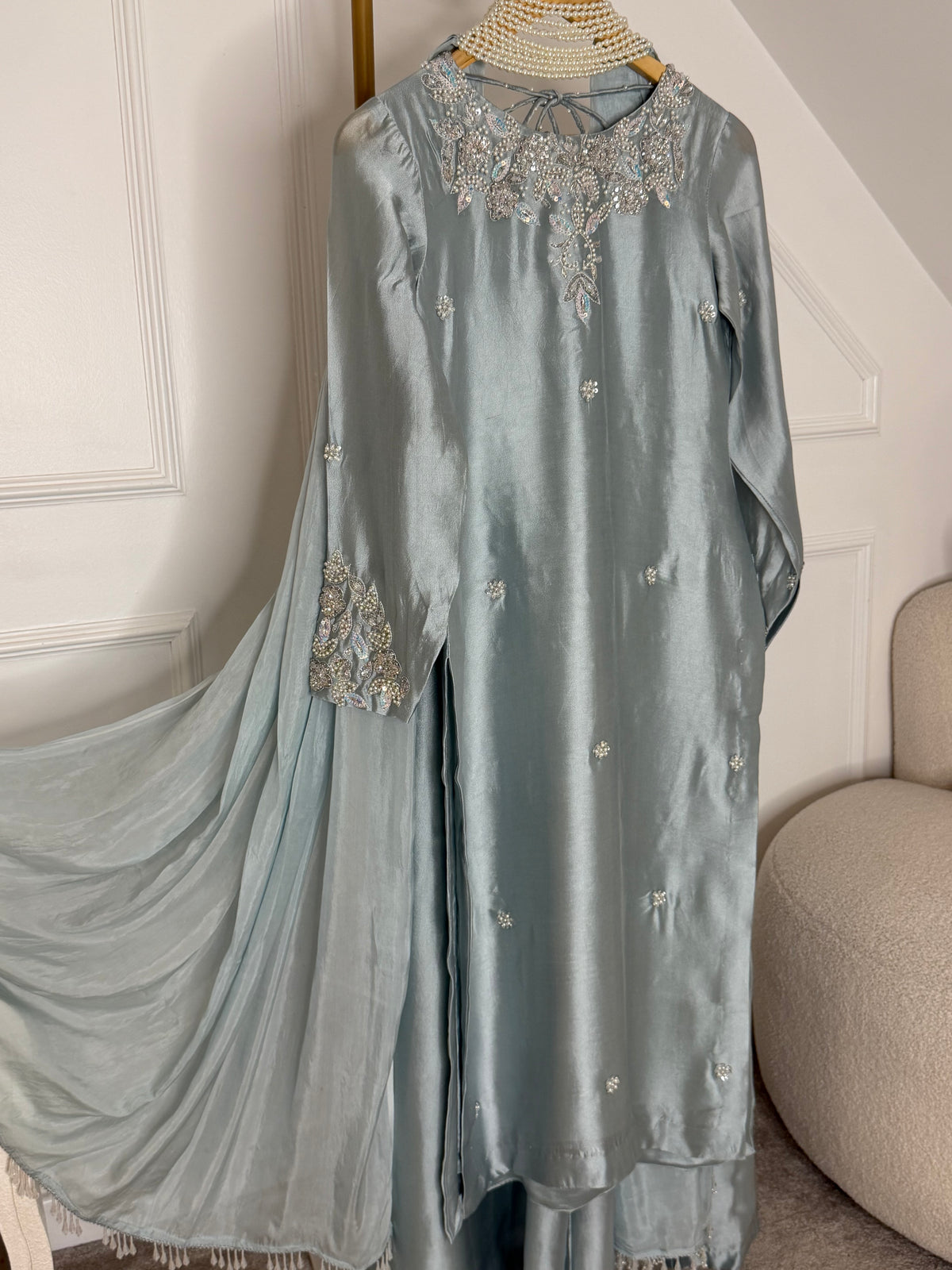 NOORI🕊️ POWDER MINT LONG SHIRT