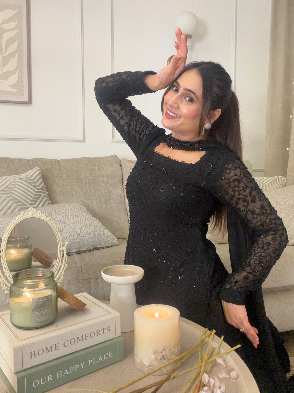 MASHUKA
- BLACK CRYSTAL DUPATTA